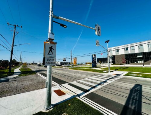 Niagara Region Pedestrian Crosswalk West Niagara Secondary School